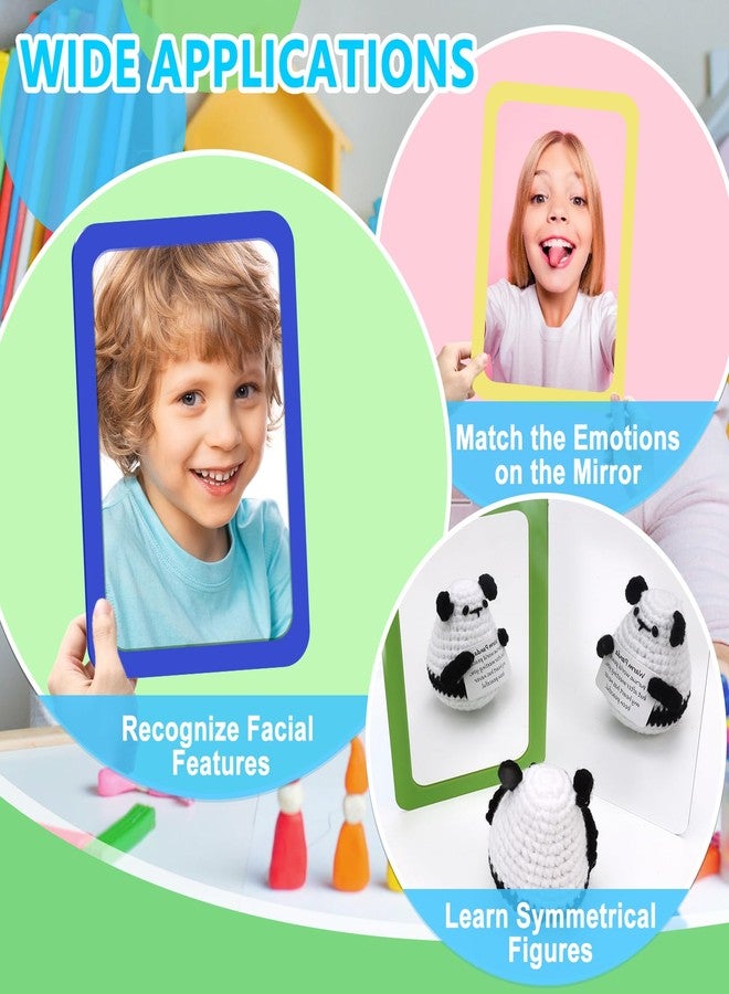 Draupnir 15 قطعة من المرايا الصغيرة للأطفال، مقاس 6 × 4 بوصة، غير قابلة للكسر، مرايا غير قابلة للكسر للأعمال اليدوية، مربعة، ذات زوايا مستديرة، مزدوجة الجوانب، مرايا تعابير الوجه لمرحلة ما قبل المدرسة، مرايا للفصول الدراسية، أعمال يدوية (5 ألوان زاهية) - Image 5